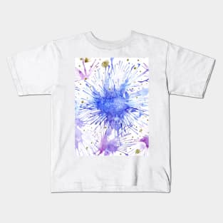 Icy Splatter watercolor blots Kids T-Shirt